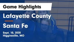 Lafayette County  vs Santa Fe  Game Highlights - Sept. 10, 2020