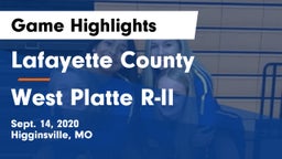 Lafayette County  vs West Platte R-II  Game Highlights - Sept. 14, 2020