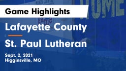 Lafayette County  vs St. Paul Lutheran  Game Highlights - Sept. 2, 2021