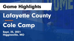 Lafayette County  vs Cole Camp  Game Highlights - Sept. 25, 2021