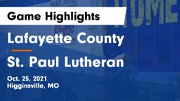 Lafayette County  vs St. Paul Lutheran  Game Highlights - Oct. 25, 2021
