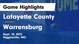 Lafayette County  vs Warrensburg  Game Highlights - Sept. 10, 2022
