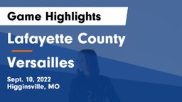 Lafayette County  vs Versailles  Game Highlights - Sept. 10, 2022