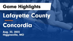 Lafayette County  vs Concordia  Game Highlights - Aug. 22, 2023