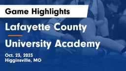 Lafayette County  vs University Academy Game Highlights - Oct. 23, 2023