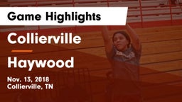 Collierville  vs Haywood  Game Highlights - Nov. 13, 2018