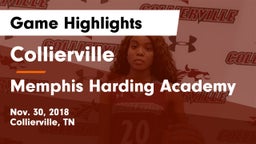 Collierville  vs Memphis Harding Academy Game Highlights - Nov. 30, 2018