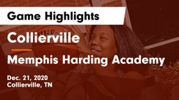 Collierville  vs Memphis Harding Academy Game Highlights - Dec. 21, 2020