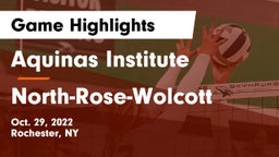 Aquinas Institute  vs North-Rose-Wolcott Game Highlights - Oct. 29, 2022