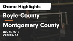 Boyle County  vs Montgomery County Game Highlights - Oct. 15, 2019