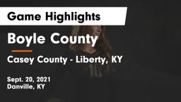 Boyle County  vs Casey County  - Liberty, KY Game Highlights - Sept. 20, 2021