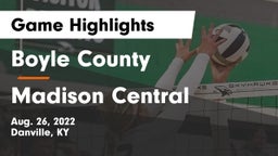 Boyle County  vs Madison Central  Game Highlights - Aug. 26, 2022