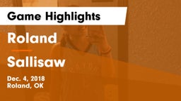 Roland  vs Sallisaw  Game Highlights - Dec. 4, 2018