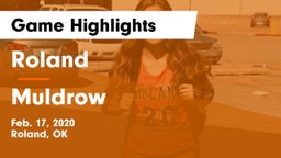 Roland  vs Muldrow  Game Highlights - Feb. 17, 2020