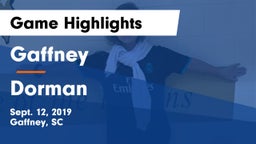Gaffney  vs Dorman  Game Highlights - Sept. 12, 2019