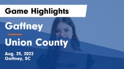 Gaffney  vs Union County  Game Highlights - Aug. 25, 2022
