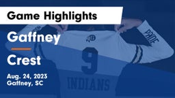 Gaffney  vs Crest  Game Highlights - Aug. 24, 2023