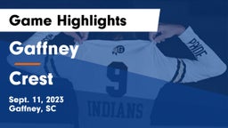 Gaffney  vs Crest  Game Highlights - Sept. 11, 2023