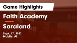 Faith Academy  vs Saraland Game Highlights - Sept. 17, 2022