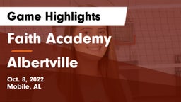 Faith Academy  vs Albertville Game Highlights - Oct. 8, 2022