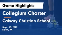 Collegium Charter  vs Calvary Christian School Game Highlights - Sept. 13, 2022