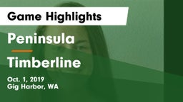 Peninsula  vs Timberline  Game Highlights - Oct. 1, 2019