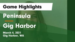 Peninsula  vs Gig Harbor Game Highlights - March 4, 2021