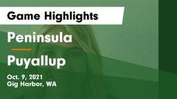 Peninsula  vs Puyallup Game Highlights - Oct. 9, 2021