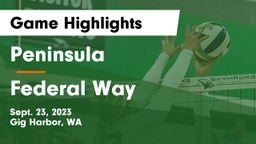 Peninsula  vs Federal Way Game Highlights - Sept. 23, 2023