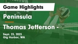 Peninsula  vs Thomas Jefferson  -  Game Highlights - Sept. 23, 2023