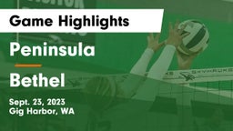 Peninsula  vs Bethel  Game Highlights - Sept. 23, 2023