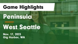 Peninsula  vs West Seattle   Game Highlights - Nov. 17, 2023