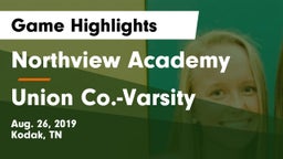 Northview Academy vs Union Co.-Varsity Game Highlights - Aug. 26, 2019