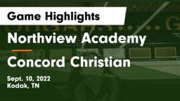 Northview Academy vs Concord Christian  Game Highlights - Sept. 10, 2022