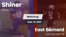 Matchup: Shiner  vs. East Bernard  2020