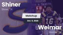 Matchup: Shiner  vs. Weimar  2020