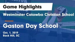 Westminster Catawba Christian School vs Gaston Day School Game Highlights - Oct. 1, 2019