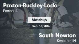 Matchup: Paxton-Buckley-Loda vs. South Newton  2016