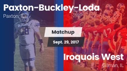 Matchup: Paxton-Buckley-Loda vs. Iroquois West  2017