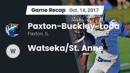 Recap: Paxton-Buckley-Loda  vs. Watseka/St. Anne 2017