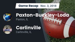 Recap: Paxton-Buckley-Loda  vs. Carlinville  2018