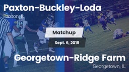 Matchup: Paxton-Buckley-Loda vs. Georgetown-Ridge Farm 2019