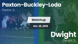 Matchup: Paxton-Buckley-Loda vs. Dwight  2019