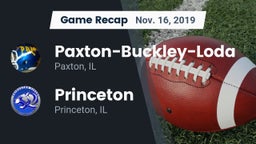 Recap: Paxton-Buckley-Loda  vs. Princeton  2019