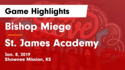 Bishop Miege  vs St. James Academy  Game Highlights - Jan. 8, 2019