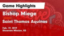 Bishop Miege  vs Saint Thomas Aquinas  Game Highlights - Feb. 19, 2019