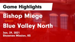 Bishop Miege  vs Blue Valley North  Game Highlights - Jan. 29, 2021