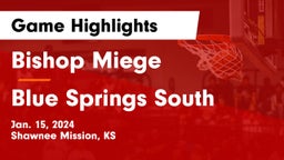 Bishop Miege  vs Blue Springs South  Game Highlights - Jan. 15, 2024