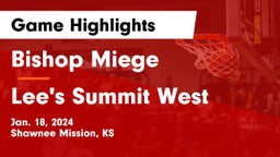 Bishop Miege  vs Lee's Summit West  Game Highlights - Jan. 18, 2024