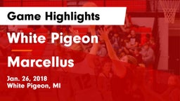 White Pigeon  vs Marcellus  Game Highlights - Jan. 26, 2018